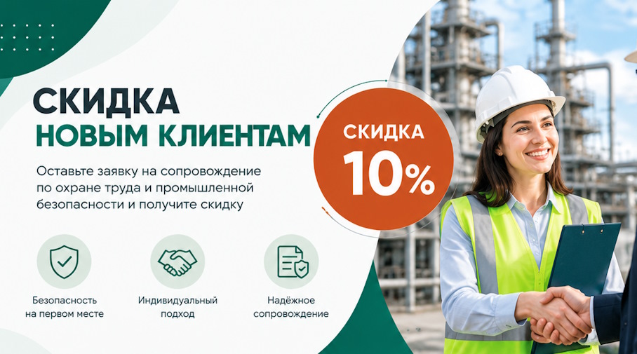 Акция! Скидка новым клиентам — 10%